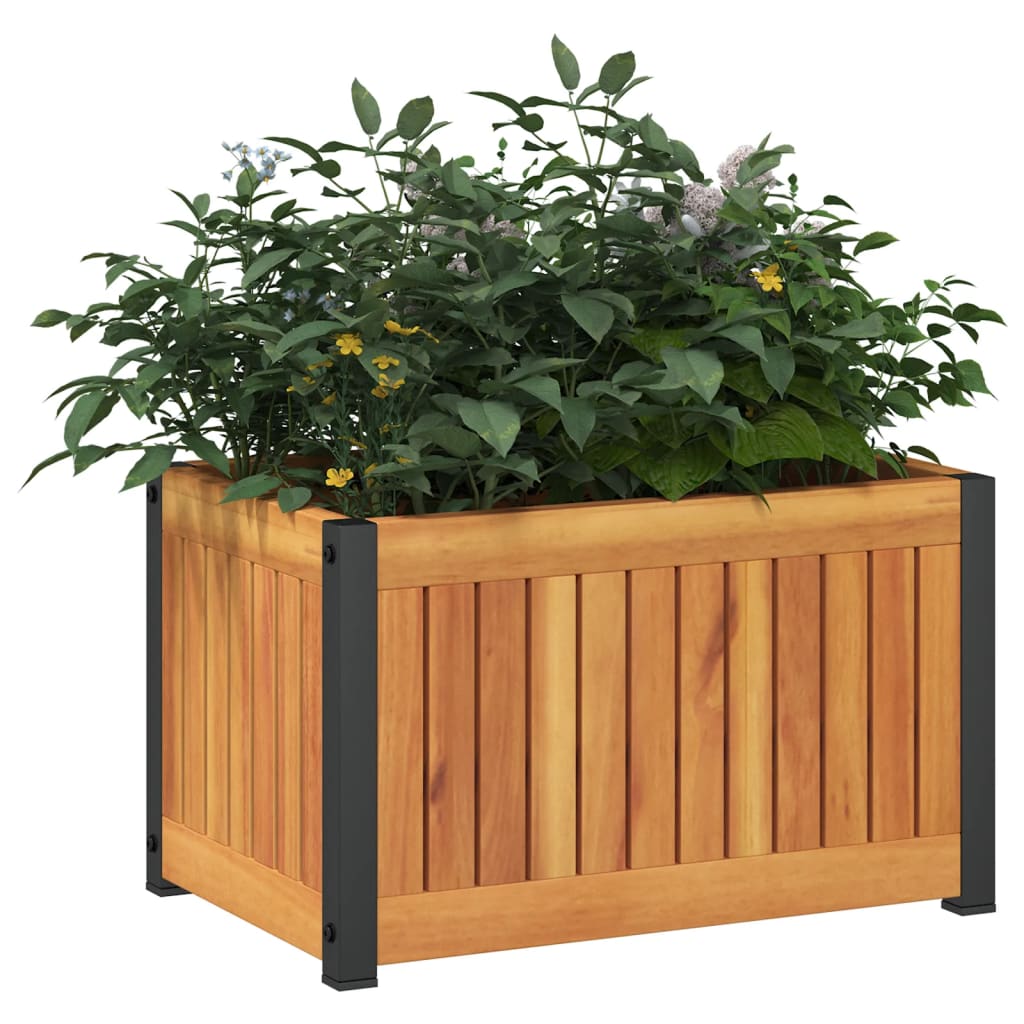 Fioriera da Giardino 45x30x27,5 cm in Legno Massello di Acacia - homemem39