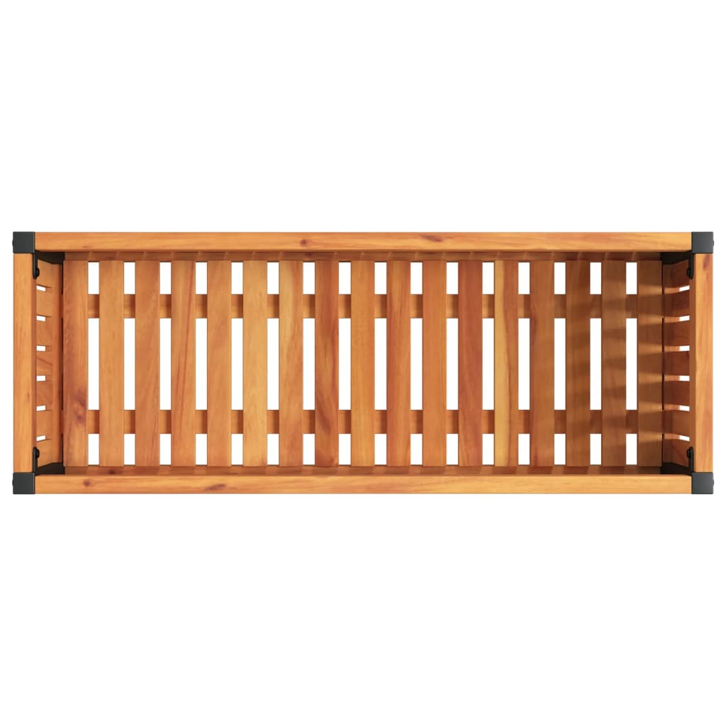 Fioriera da Giardino 80x30x27,5 cm in Legno Massello di Acacia - homemem39