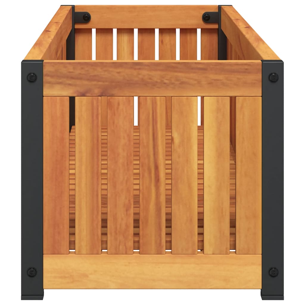 Fioriera da Giardino 110x30x27,5 cm in Legno Massello di Acacia - homemem39