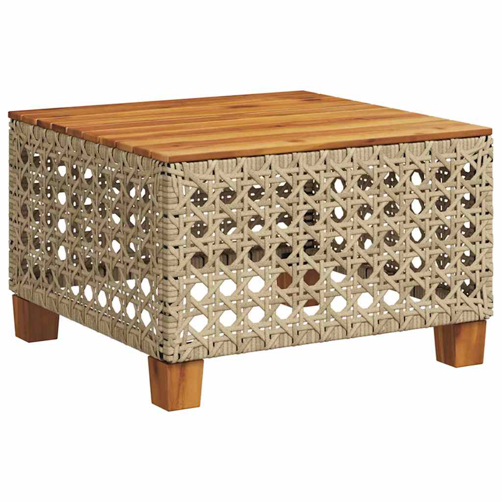 Set Divano da Giardino 6 pz con Cuscini Beige in Polyrattan