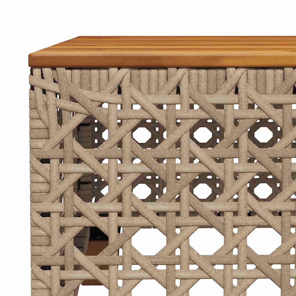 Set Divano da Giardino 6 pz con Cuscini Beige in Polyrattan