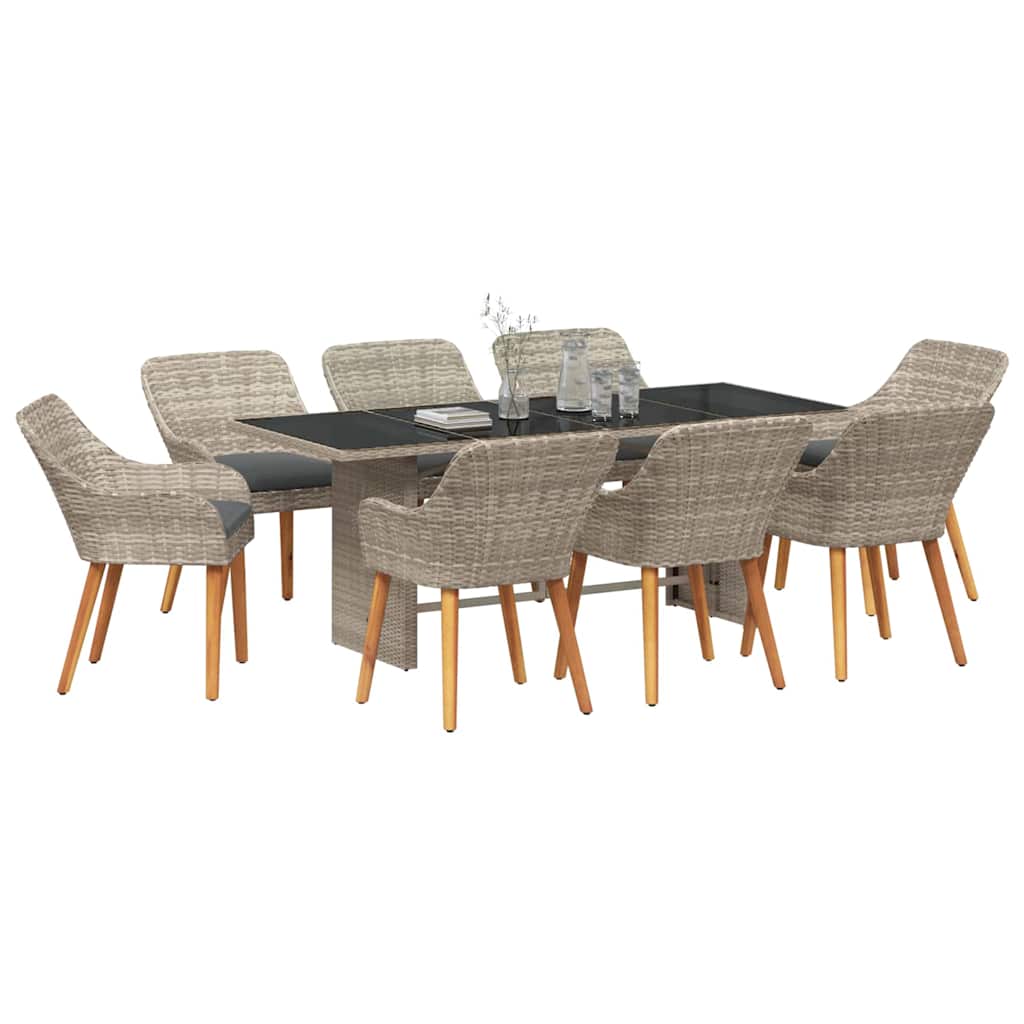 Set da pranzo 9 pcs Grigio chiaro