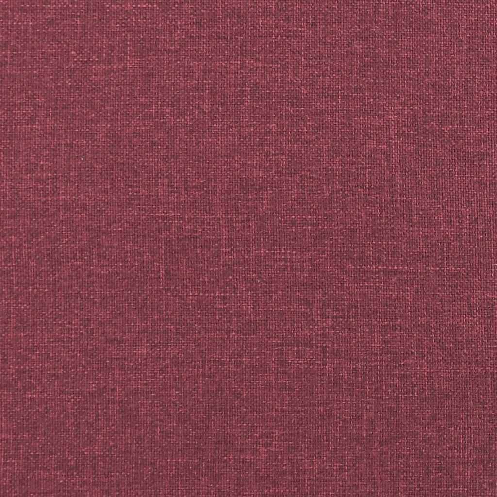 Chaise Lounge con Cuscini Rosso Vino in Tessuto - homemem39
