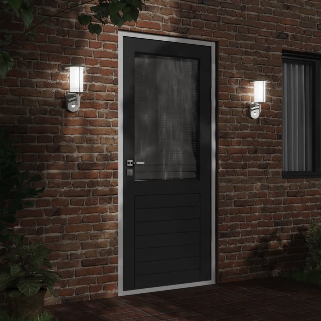 Applique per Esterno con Sensore Argento in Acciaio Inox | homemem39