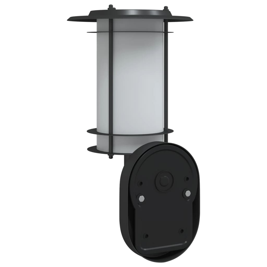 Outdoor Wall Light with Sensor 2 pcs Black in Stainless Steel
