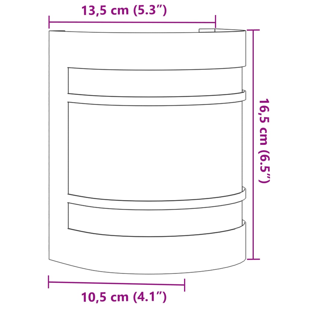 Applique da Esterno 2 pz Argento in Acciaio Inossidabile | homemem39