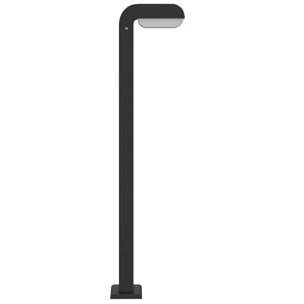 Lampade da Terra per Esterni 3pz Nere 80cm Alluminio Pressofuso - homemem39