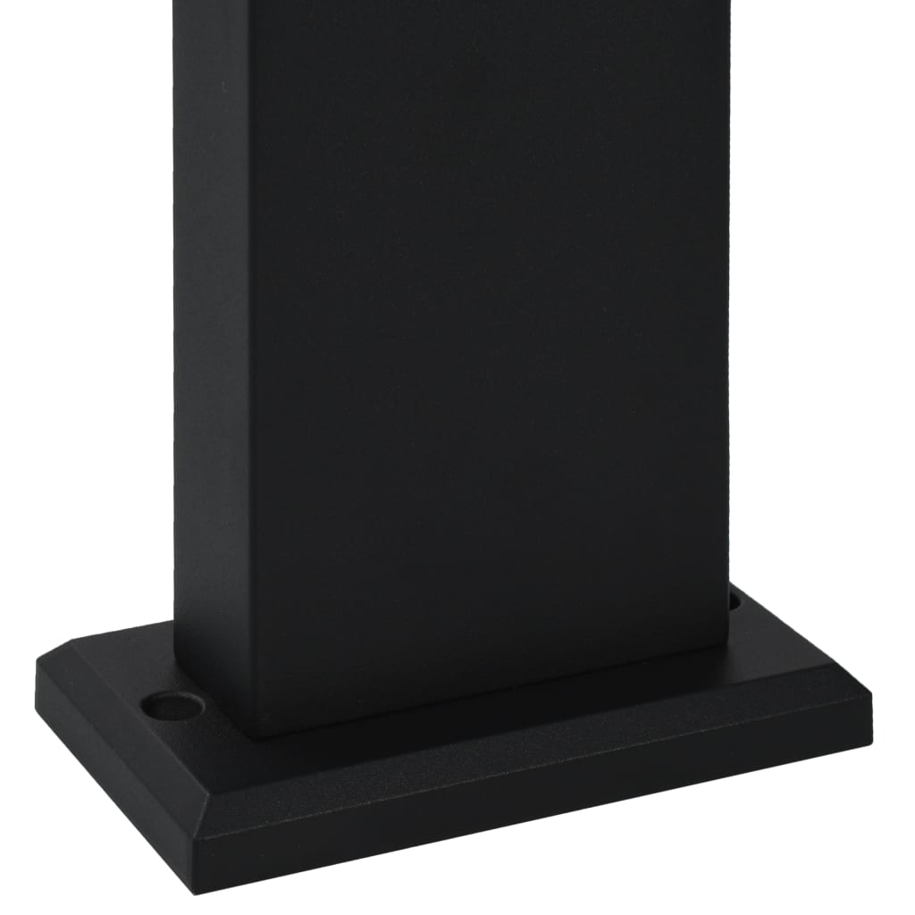 Lampade da Terra per Esterni 3pz Nere 80cm Alluminio Pressofuso - homemem39