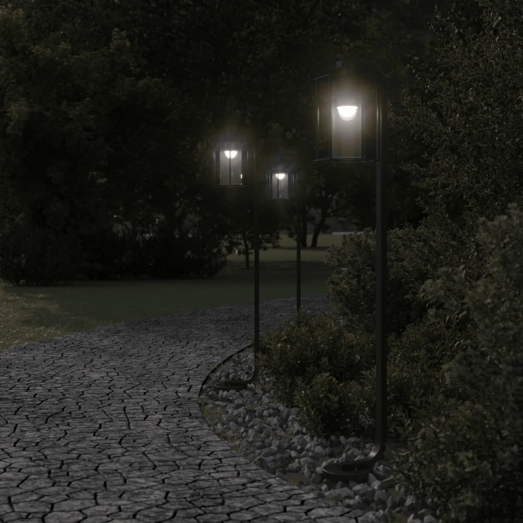 Lampada da Terra per Esterni Argento 100 cm in Acciaio Inox - homemem39