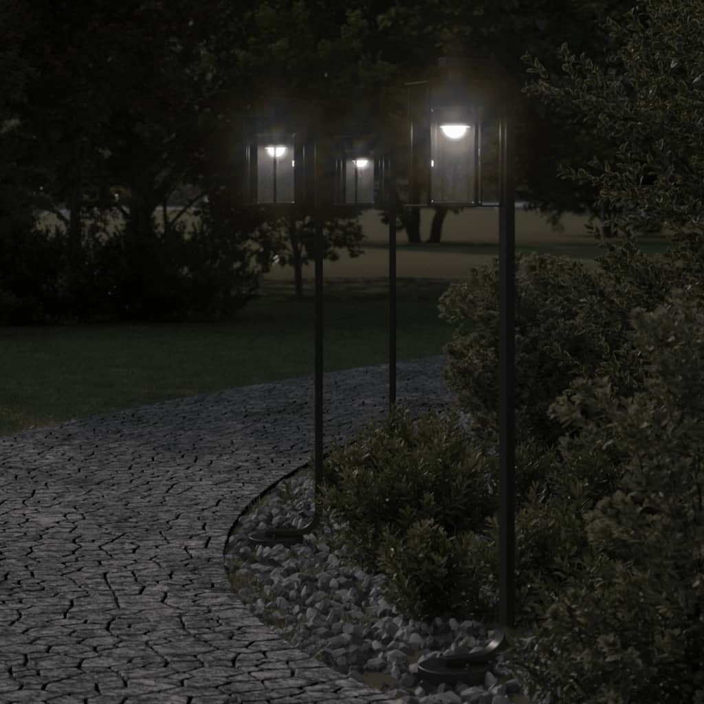 Lampada da Terra per Esterni Argento 100 cm in Acciaio Inox - homemem39