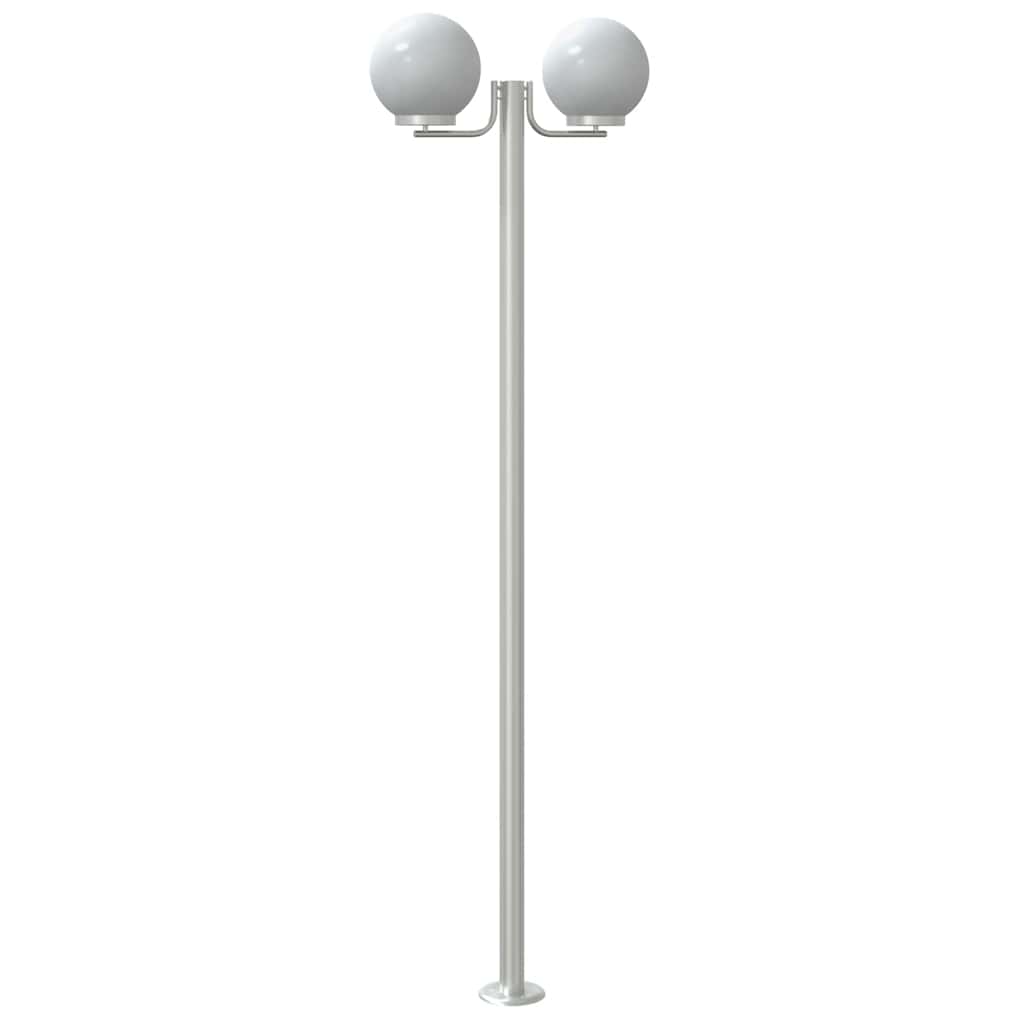 Lampade da Terra per Esterni 3pz Argento 215cm in Acciaio Inox - homemem39