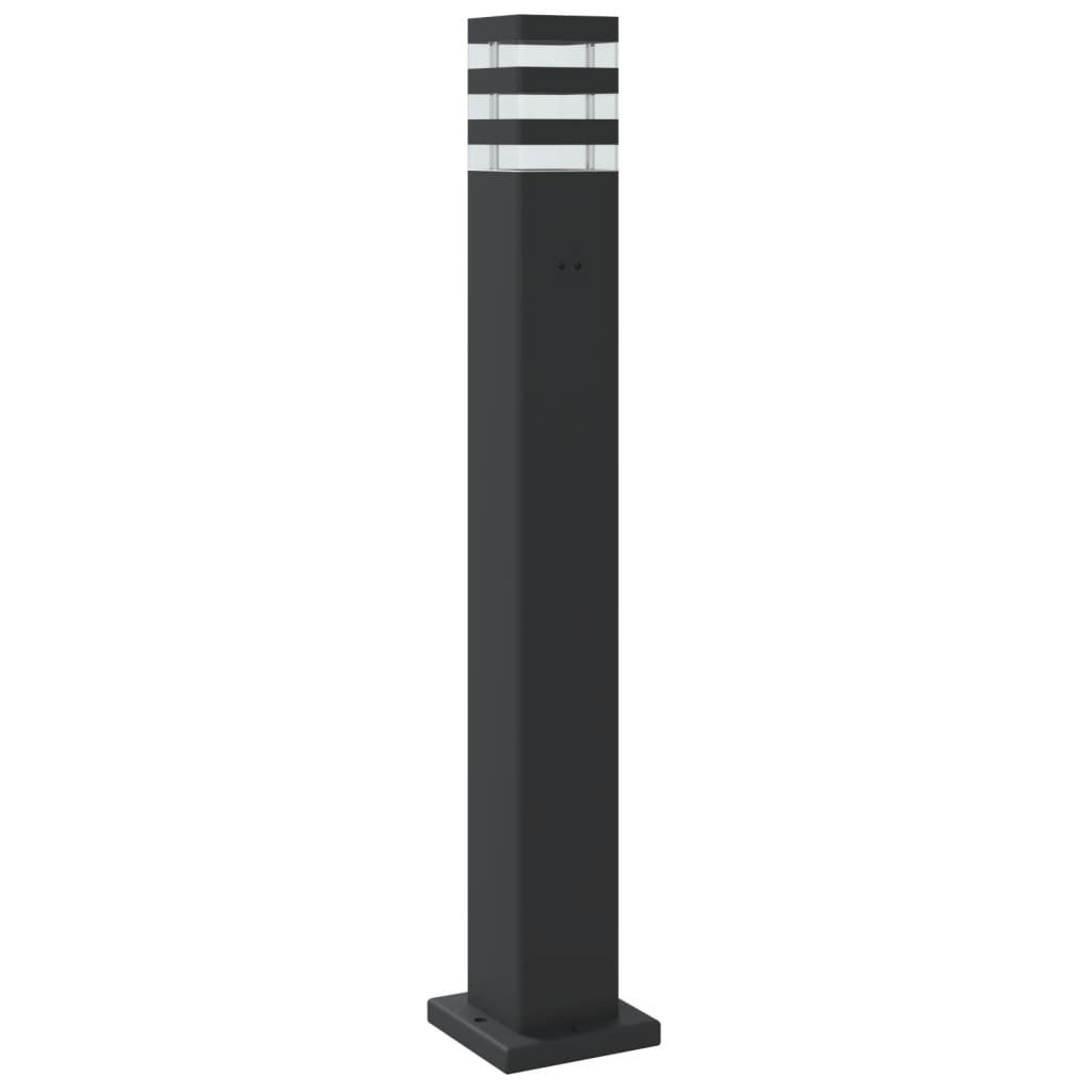 Outdoor Floor Lamp with Sensor Black 80cm in Aluminium