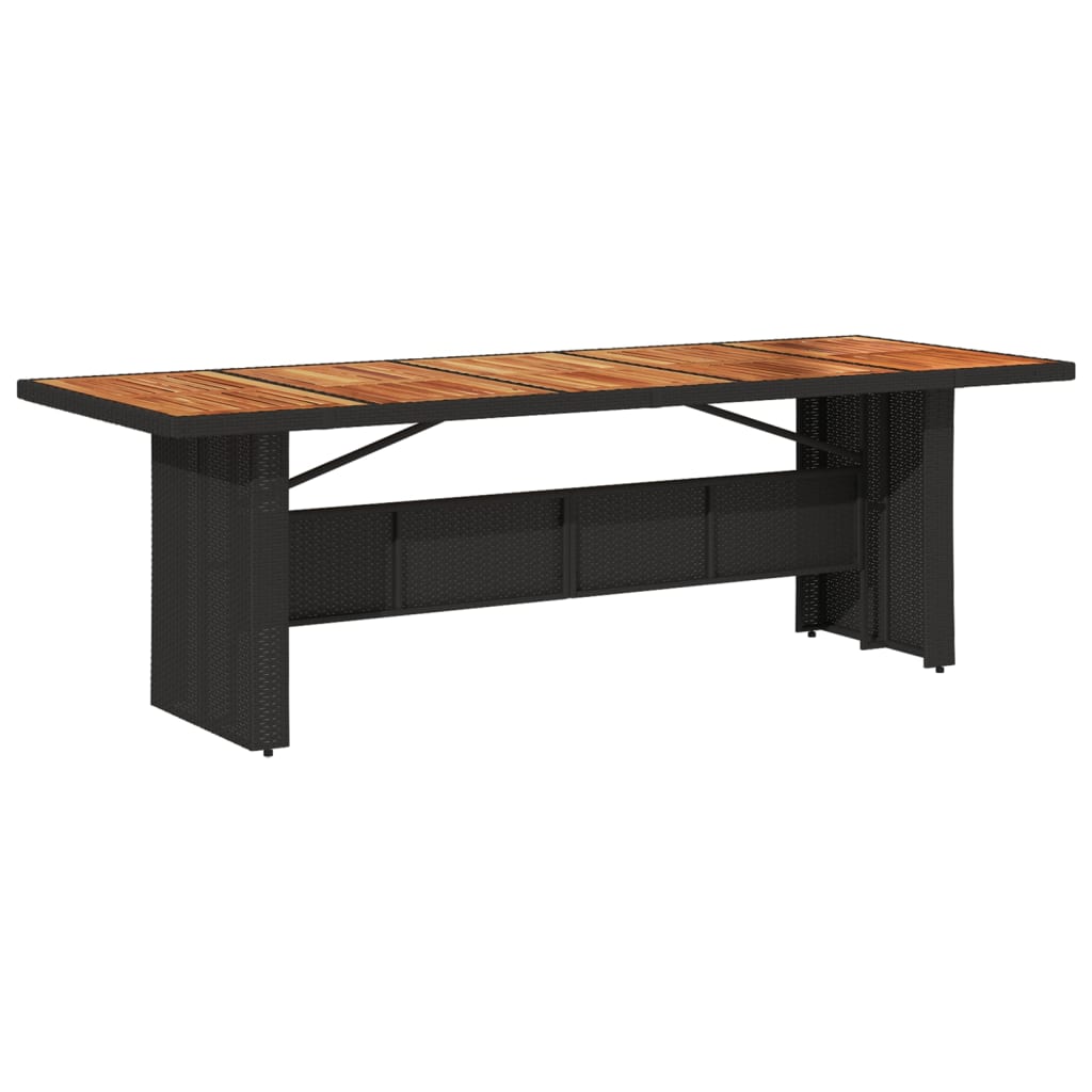 Set da Pranzo da Giardino 11 pz con Cuscini in Polyrattan Nero
