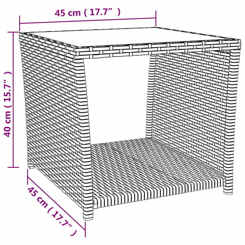 Set da Pranzo da Giardino 3 pz con Cuscini Nero in Polyrattan | homemem39
