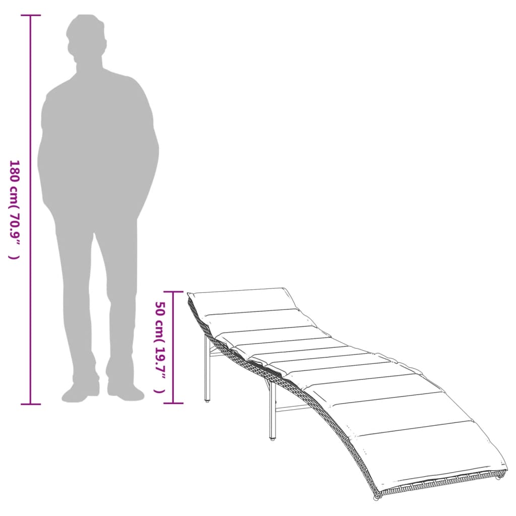 Lettini Prendisole 2 pz con Cuscini Grigio in Polyrattan | homemem39