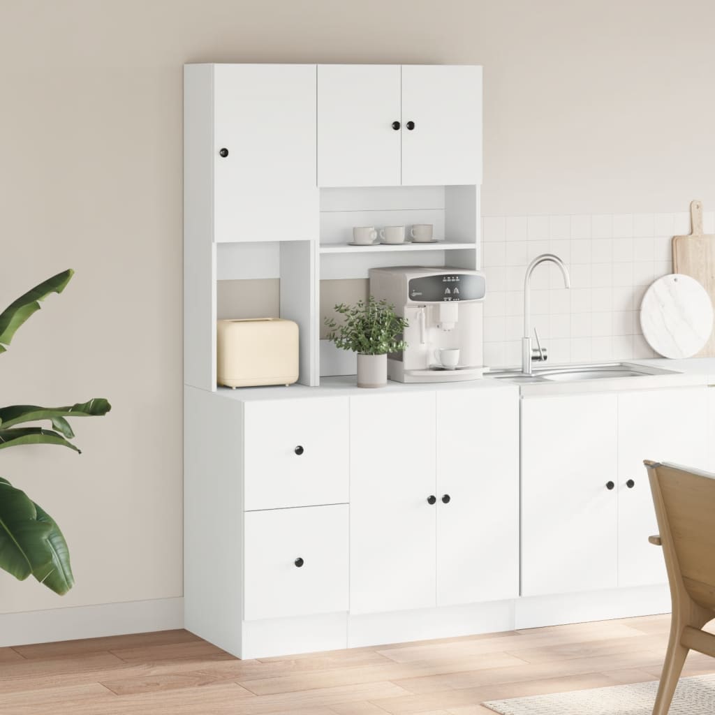 Mobile da Cucina Bianco 95x50x180 cm Legno Multistrato - homemem39