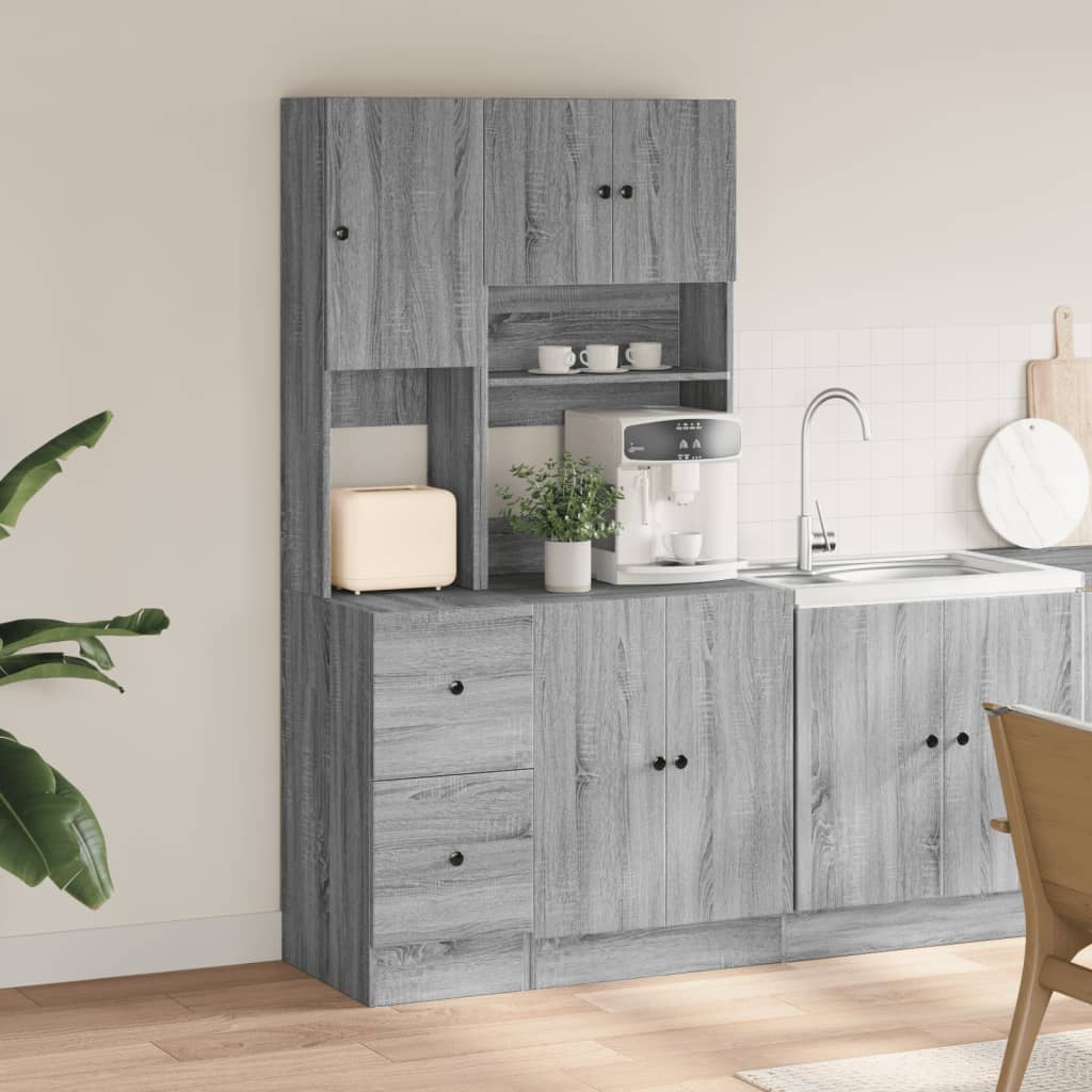 Mobile da Cucina Grigio Sonoma 95x50x180cm in Legno Multistrato - homemem39