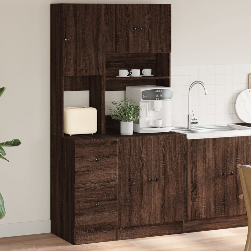 Mobile da Cucina Rovere Marrone 95x50x180 cm Legno Multistrato - homemem39