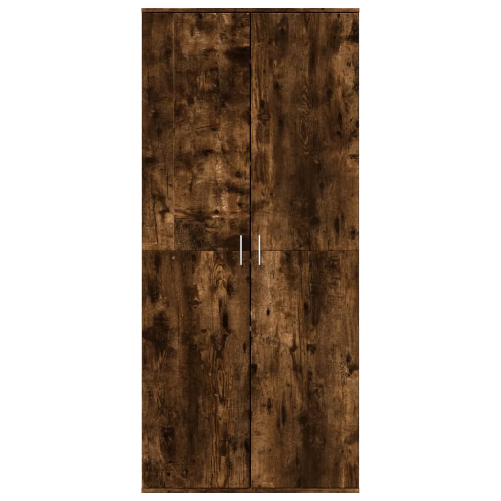 Scarpiera Rovere Fumo 80x39x178 cm in Legno Multistrato - homemem39