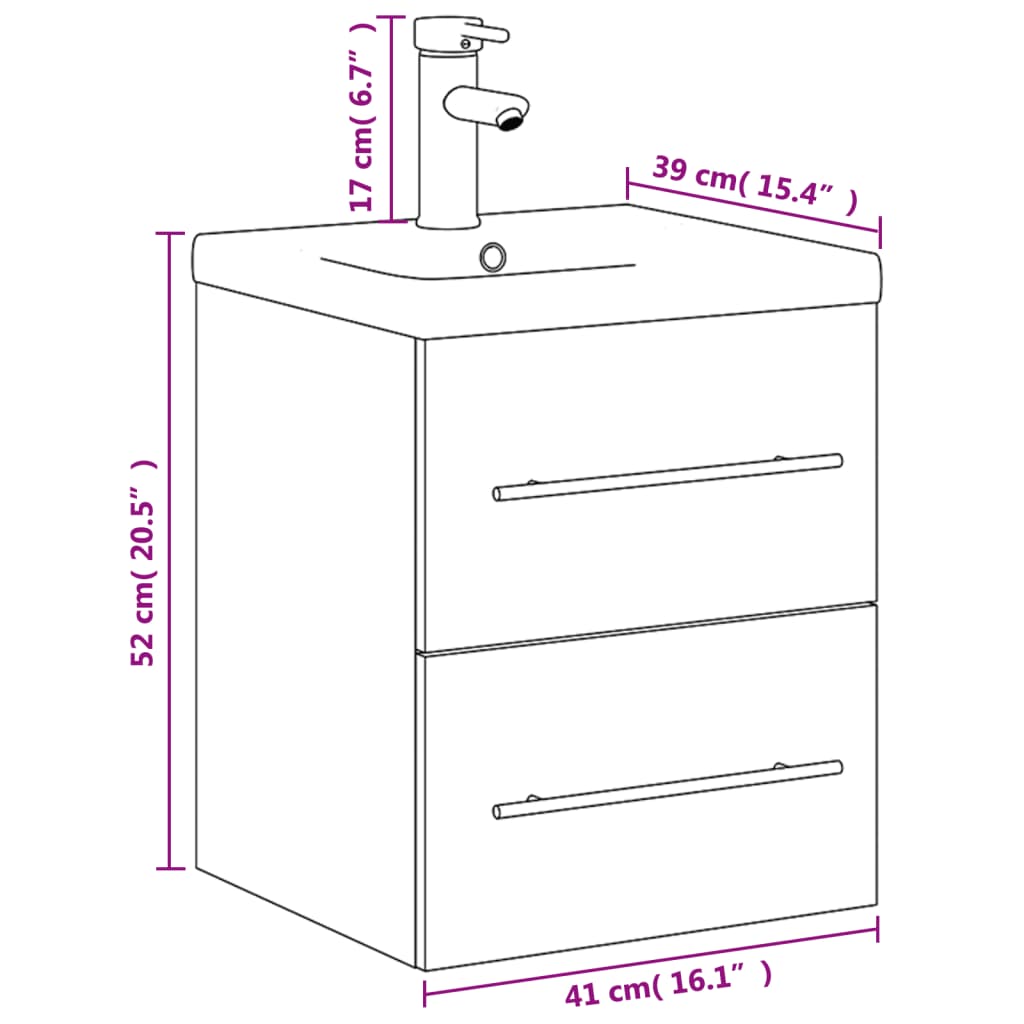 Mobile da Bagno con Lavabo Bianco | homemem39