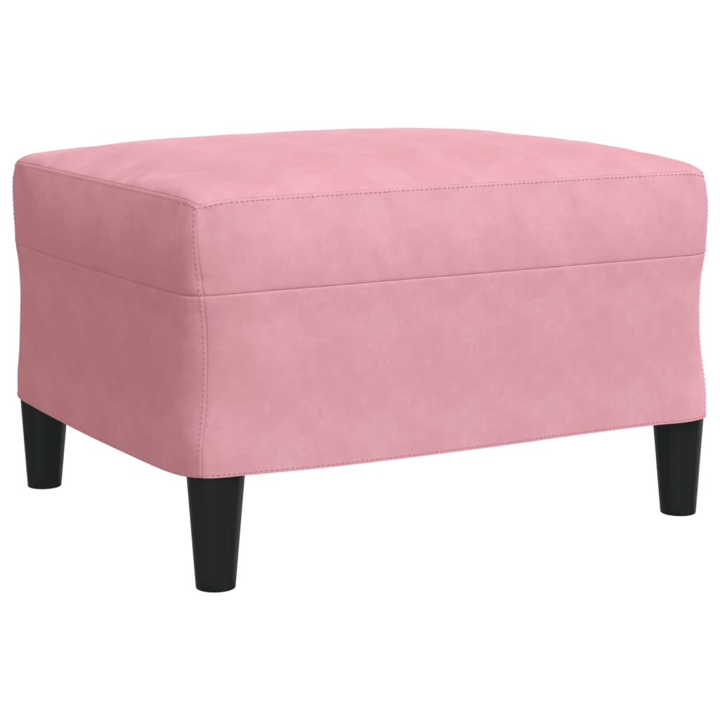 Set di Divani 4 pz con Cuscini rosa in Velluto