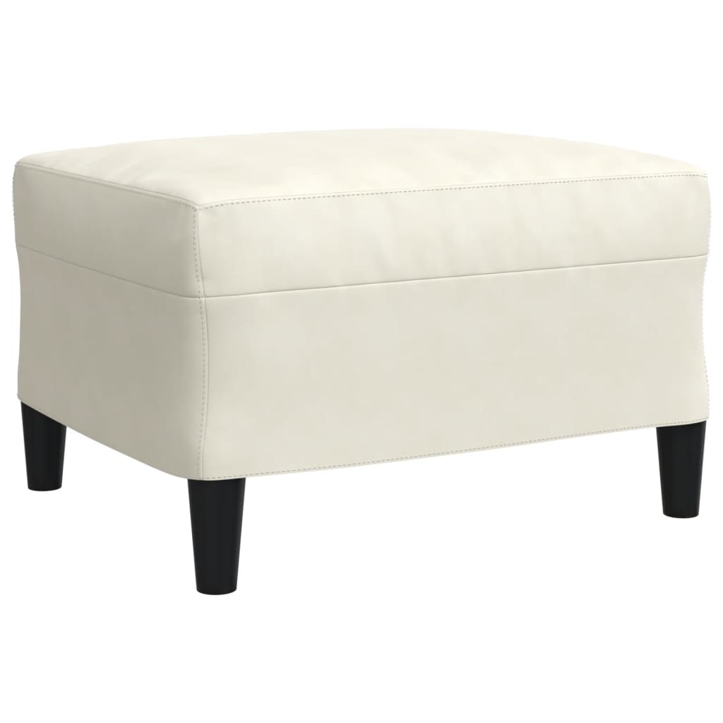Set di Divani 4 pz con Cuscini Crema in Velluto