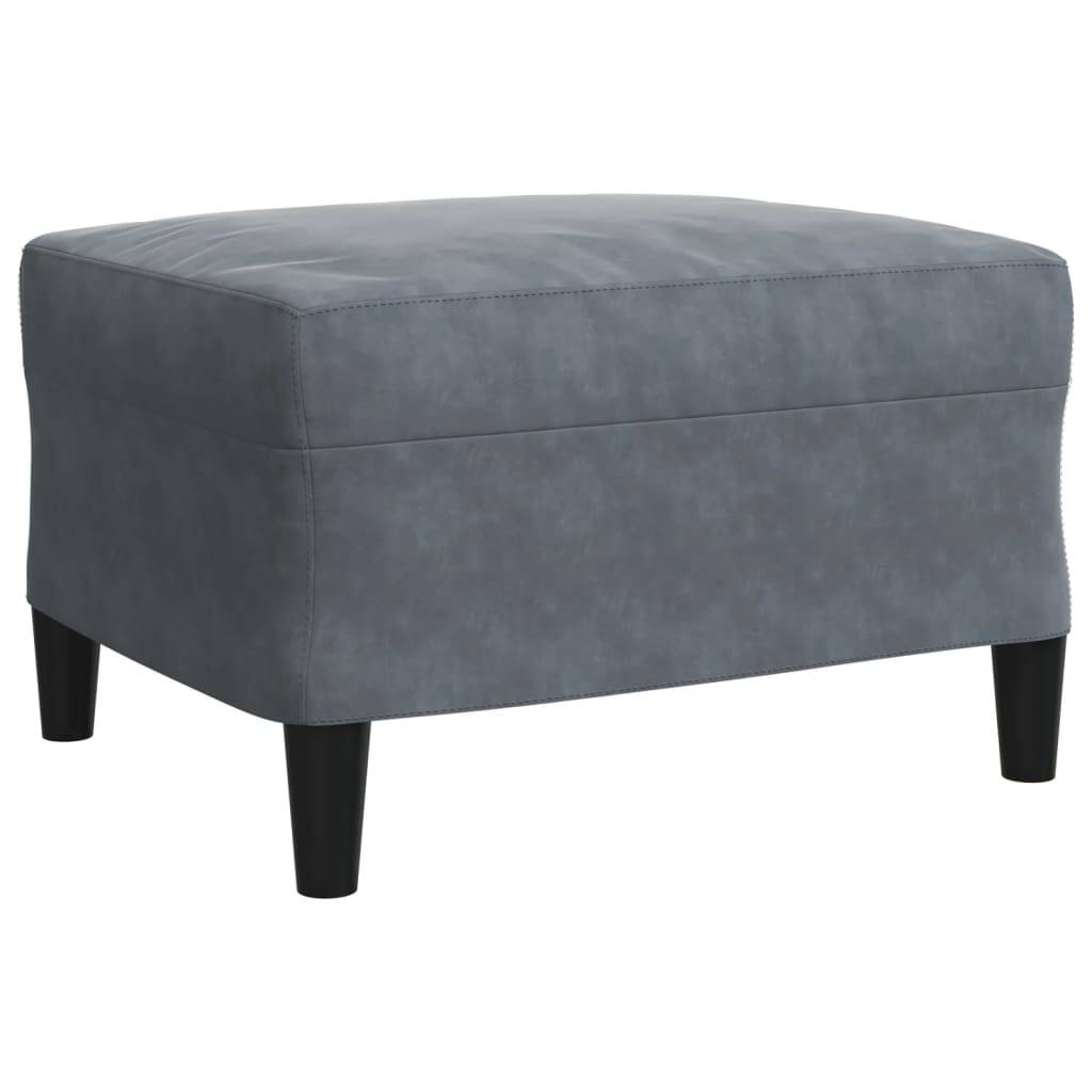 Set di Divani 3 pz con Cuscini Grigio Scuro in Velluto