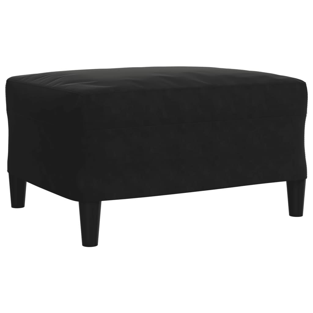 Set di Divani 4 pz con Cuscini e Rinforzi Nero in Velluto