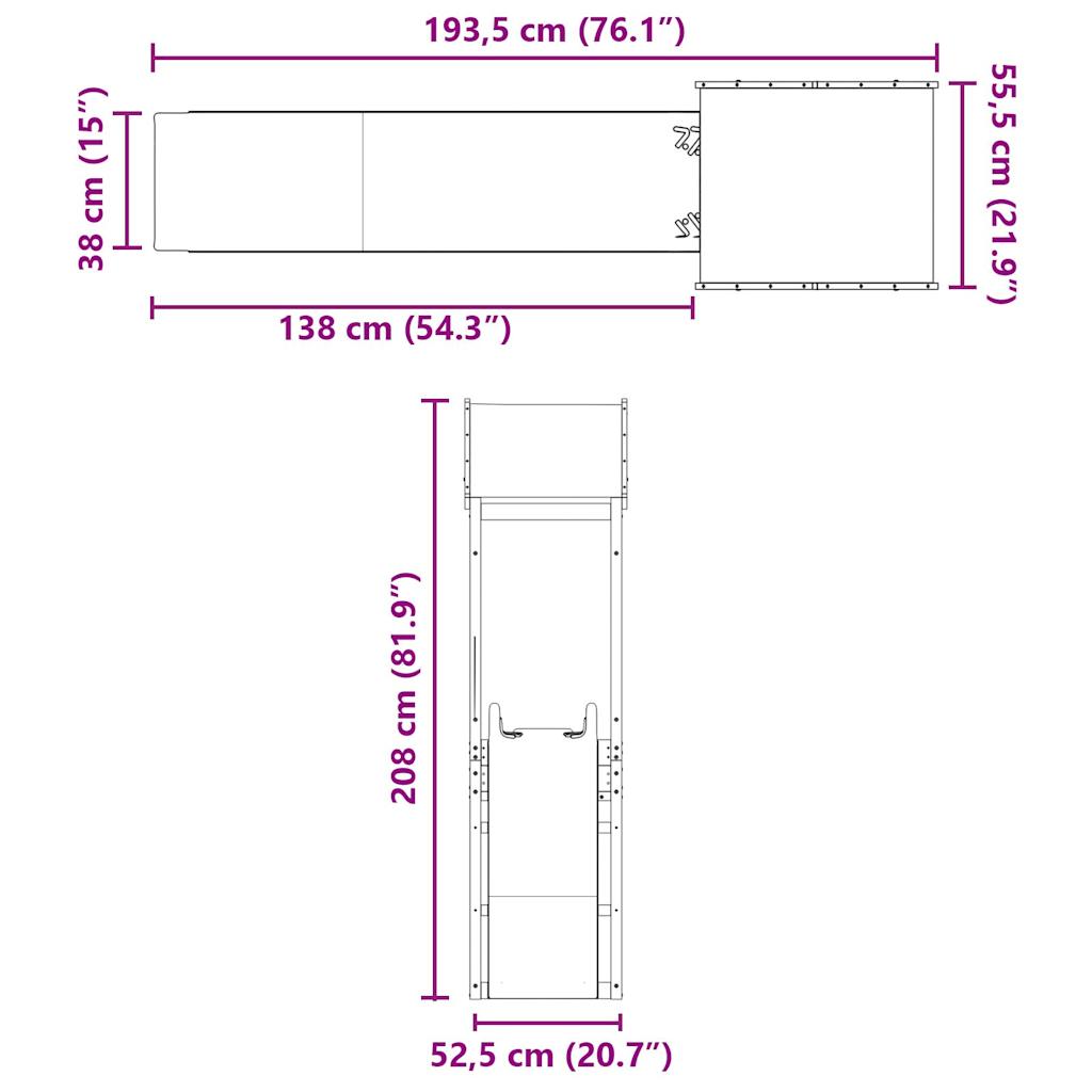 Set da Gioco da Esterno in Legno Massello di Pino | homemem39