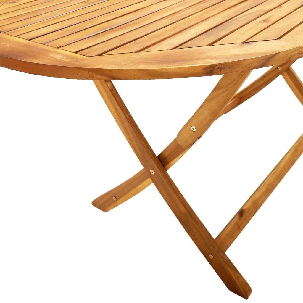 Set Pranzo da Giardino 9pz Legno Massello di Acacia e Textilene
