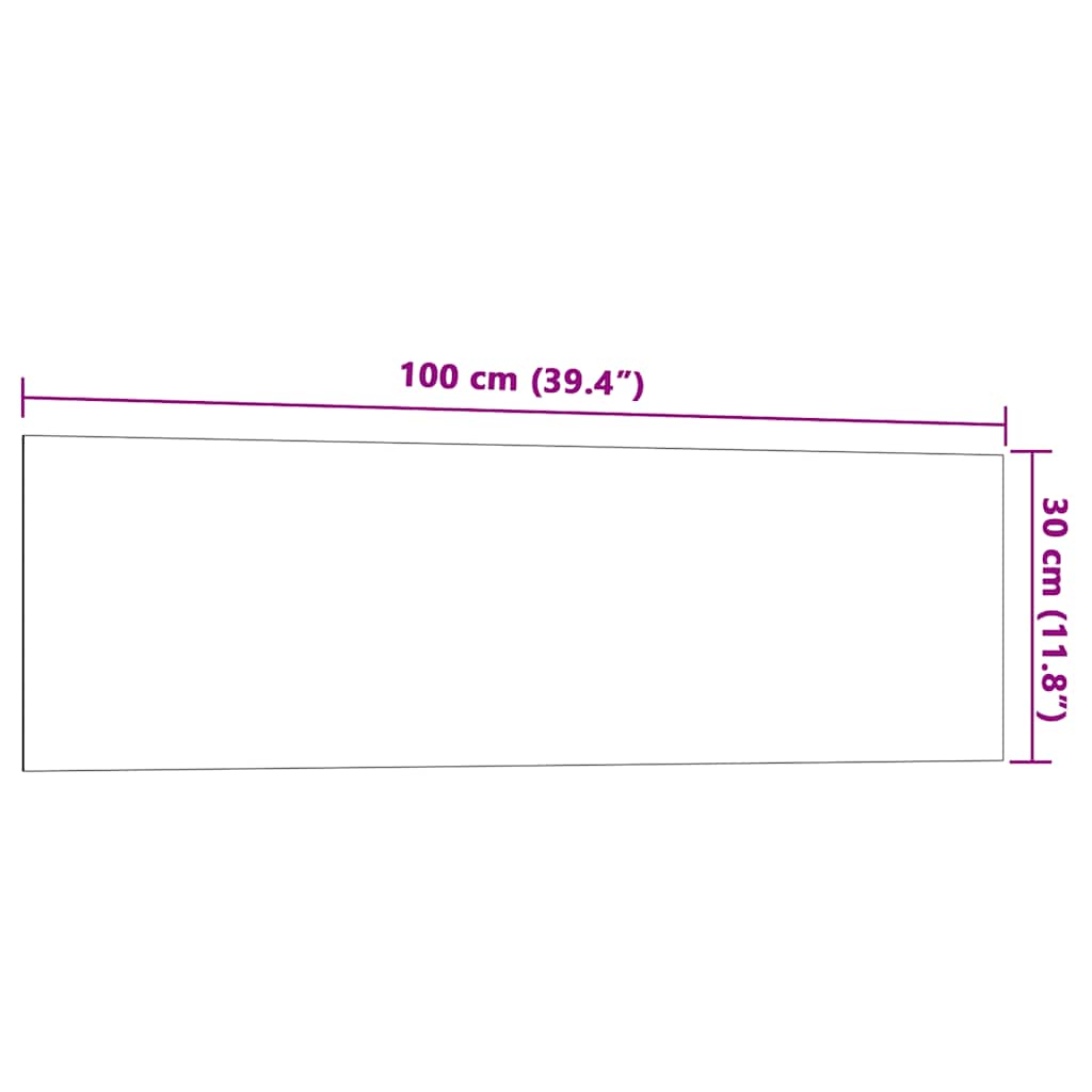Lavagna Magnetica a Parete Bianca 100x30 cm Vetro Temperato