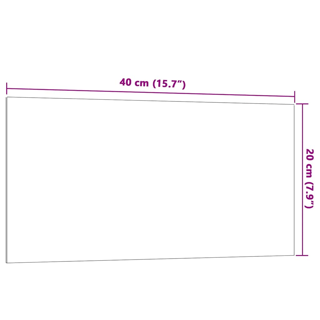 Lavagna Magnetica a Parete Bianca 40x20 cm Vetro Temperato | homemem39