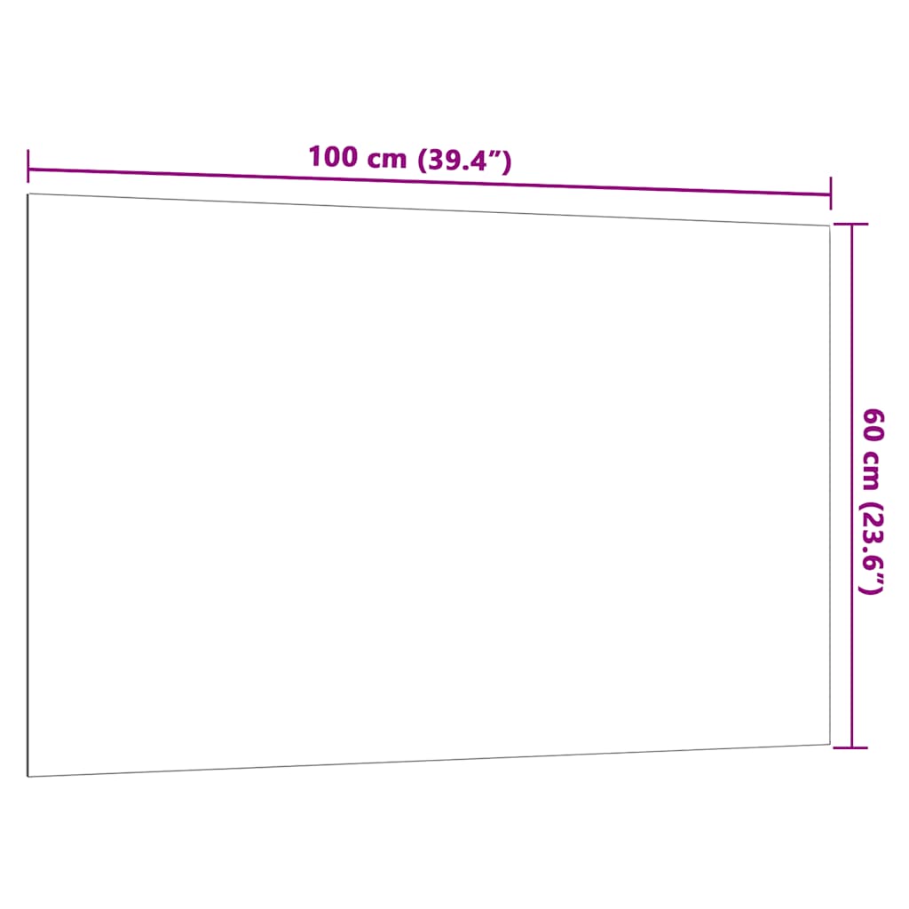Lavagna Magnetica a Parete Bianca 100x60 cm Vetro Temperato