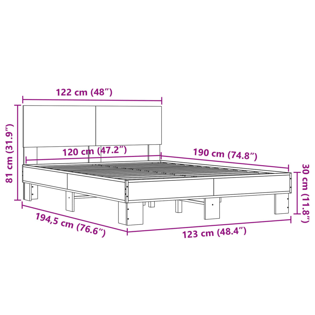 Giroletto Rovere Fumo 120x190 cm in Legno Multistrato Metallo | homemem39