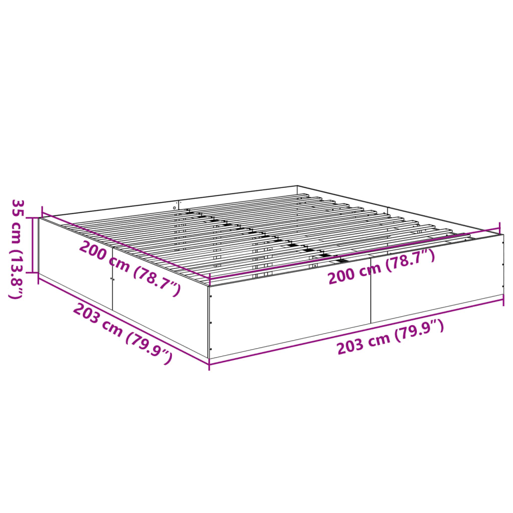 Giroletto Grigio Sonoma 200x200 cm in Legno Multistrato | homemem39