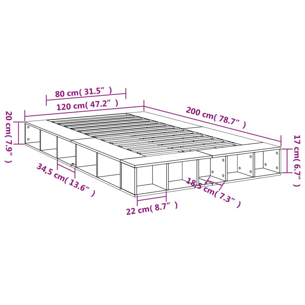 Giroletto Bianco 120x200 cm in Legno Multistrato | homemem39
