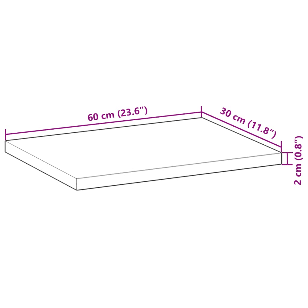 Mensole da Parete 2 pz 60x30x2 cm Legno Acacia Rifinito a Olio | homemem39