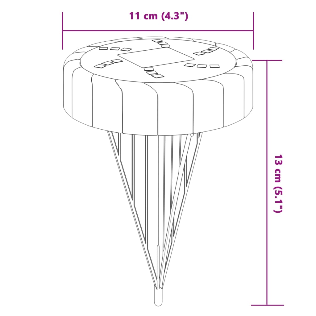 Luci Solari da Terra con Picchetti da Esterno 12pz Bianco Caldo | homemem39