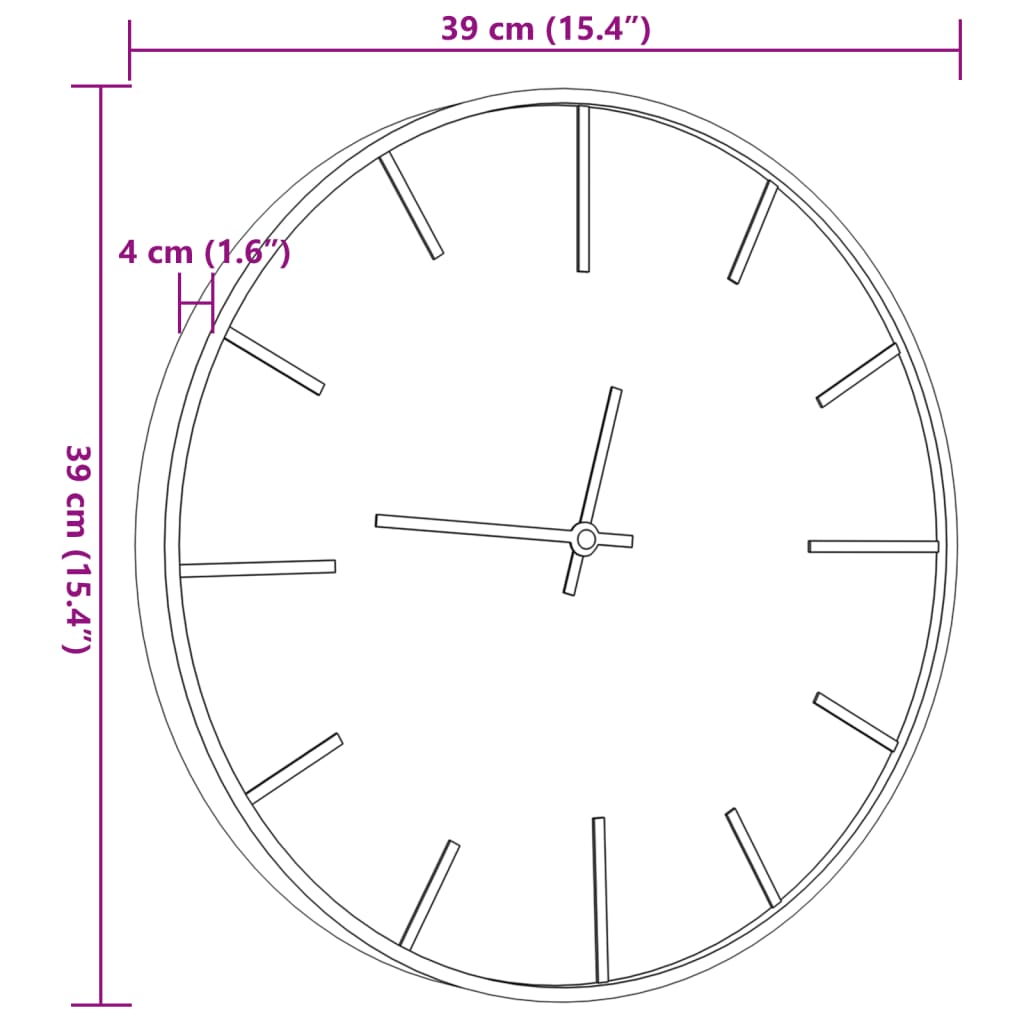 Orologio a Parete Marrone Ø39 cm in Ferro e Legno Multistrato | homemem39