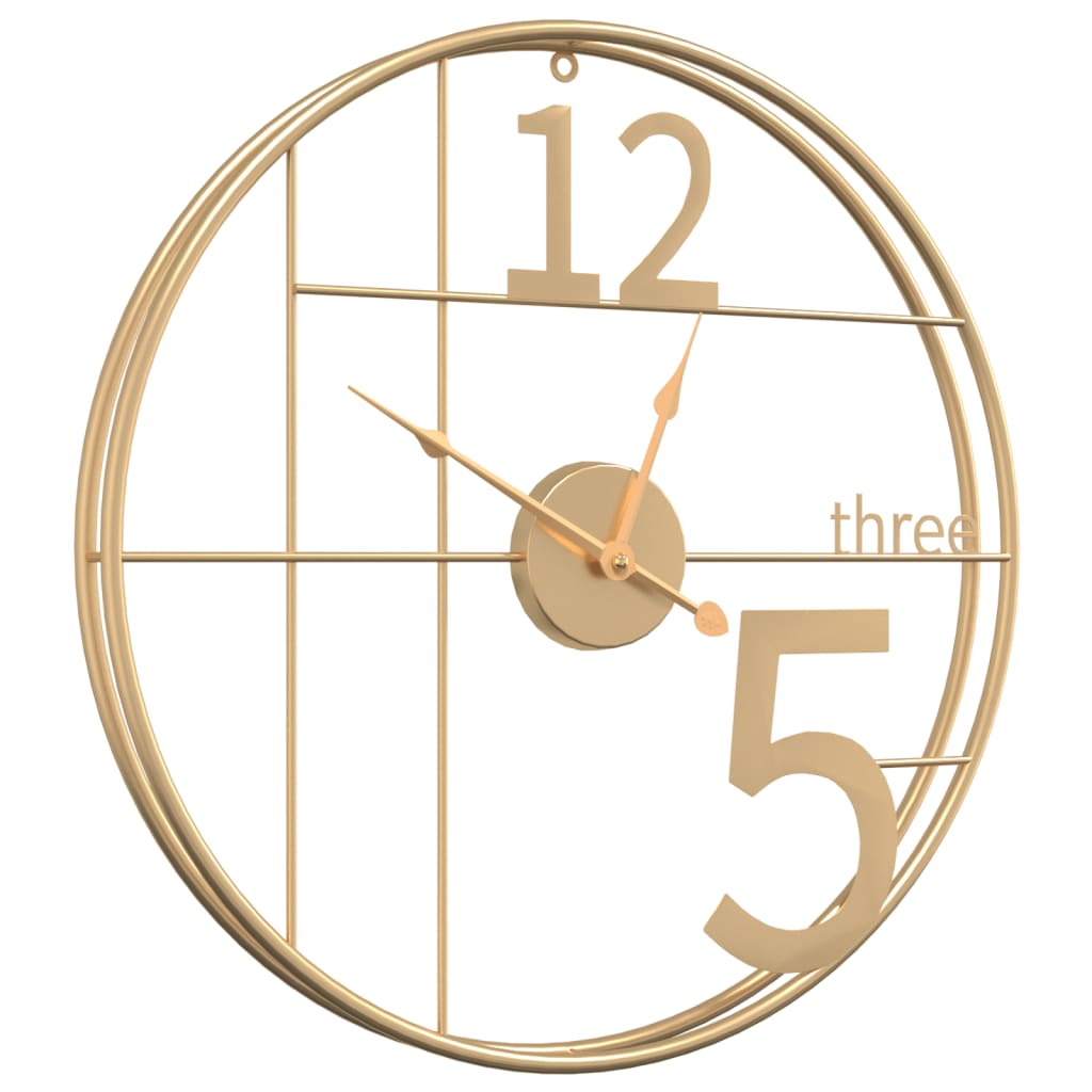 Orologio da Parete Oro Ø50 cm in Ferro - homemem39