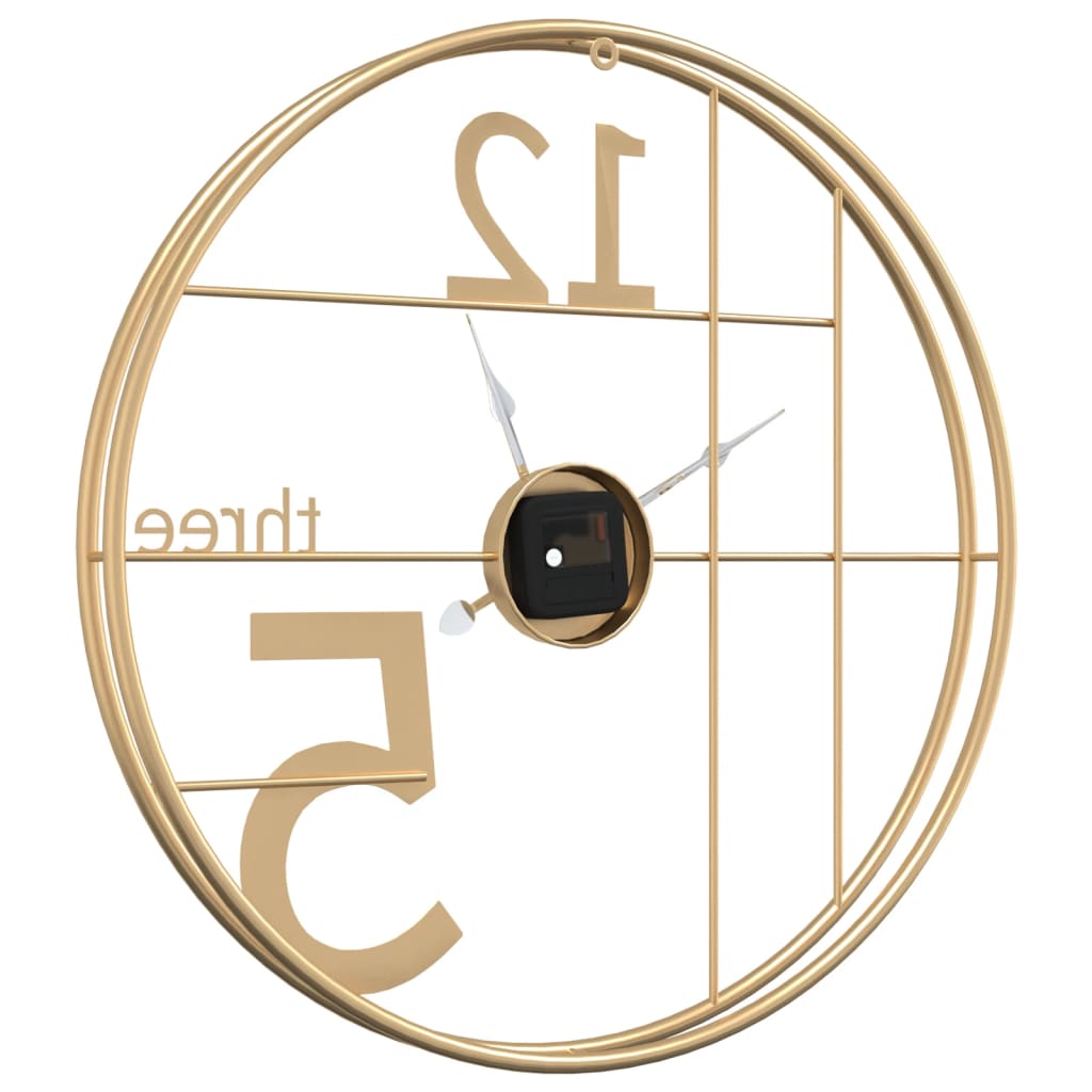 Orologio da Parete Oro Ø50 cm in Ferro - homemem39
