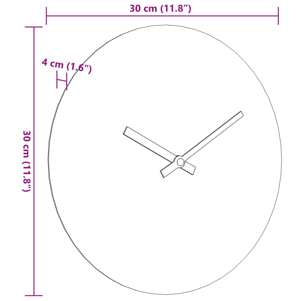 Orologio a Parete Giallo e Nero Ø30 cm in Legno Multistrato | homemem39