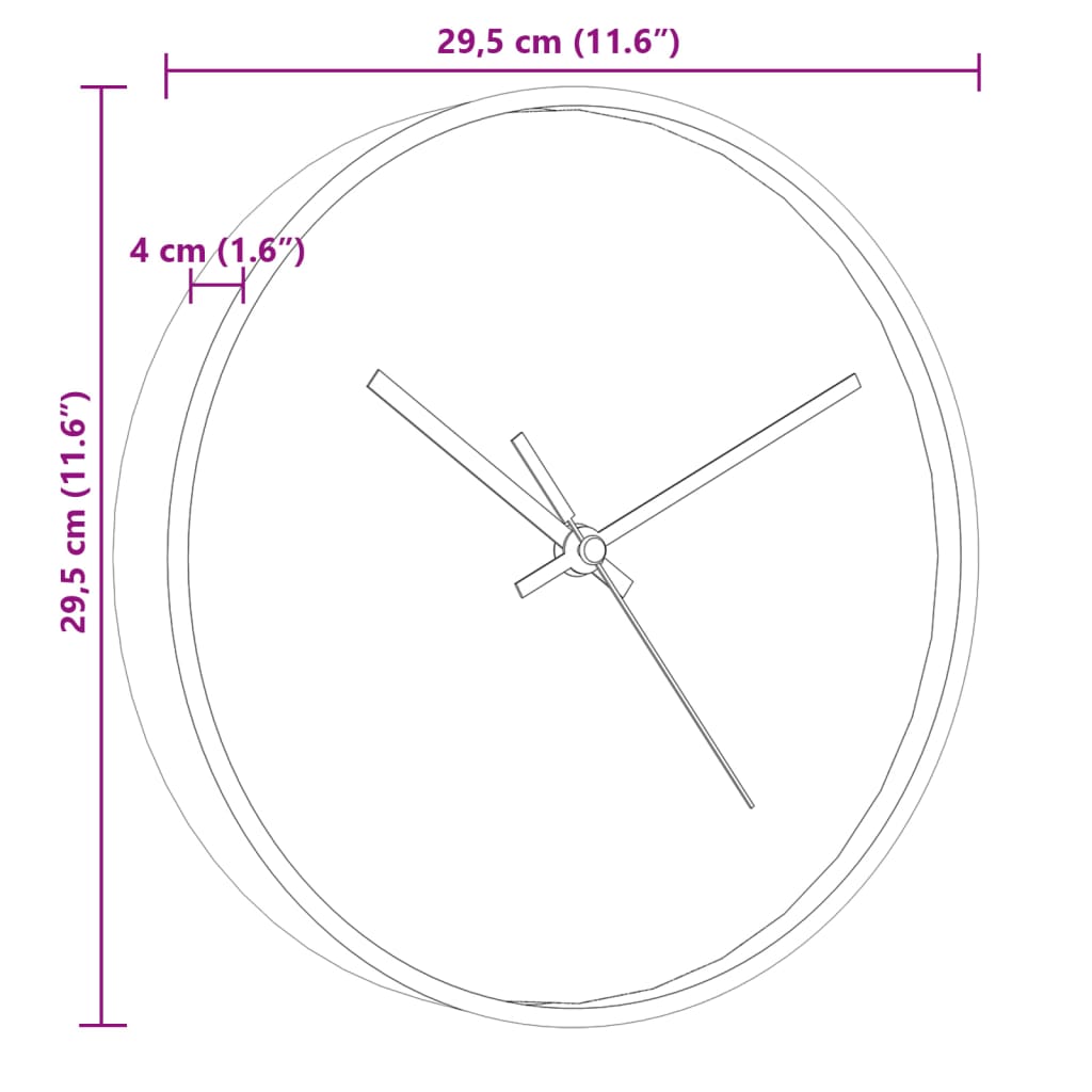 Orologio da Parete Oro e Blu Ø29,5 cm Polistirene e Vetro | homemem39