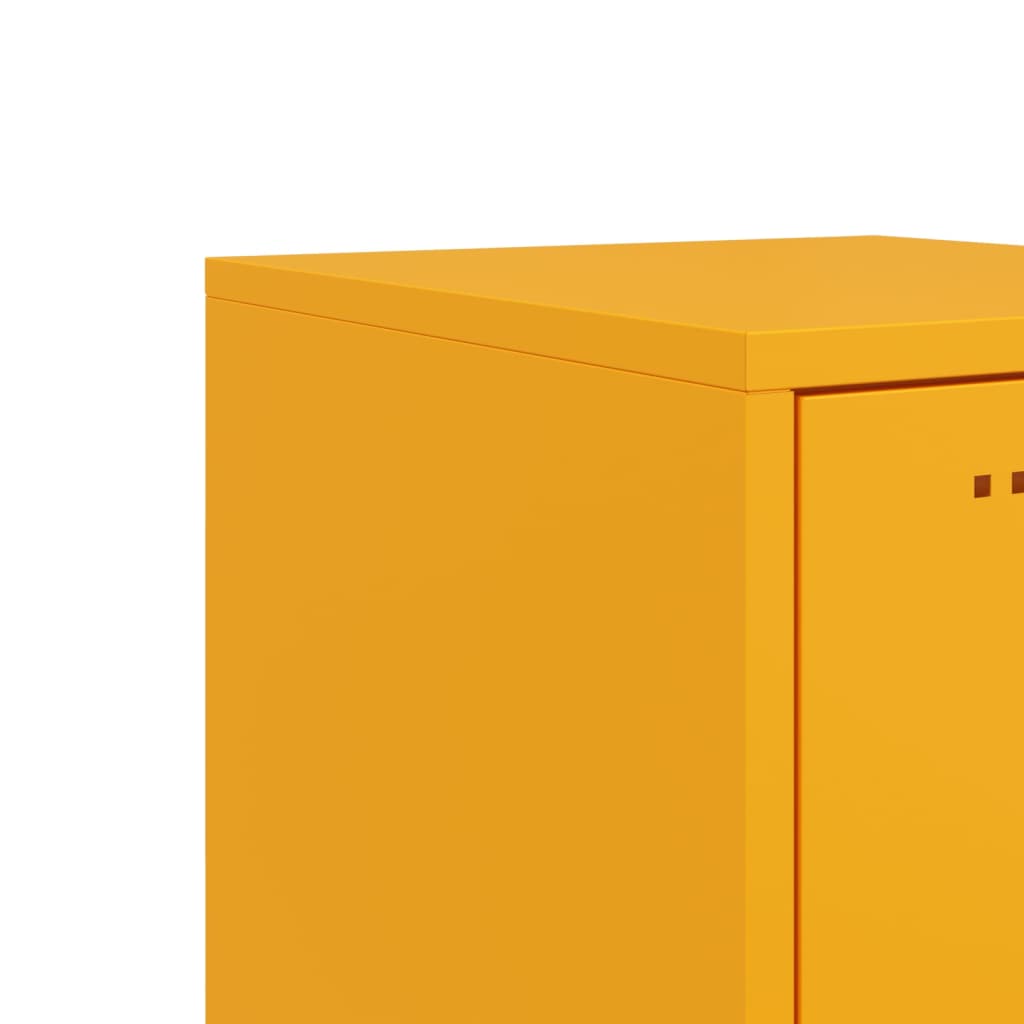 Credenza Giallo Senape 36x39x123 cm in Acciaio - homemem39