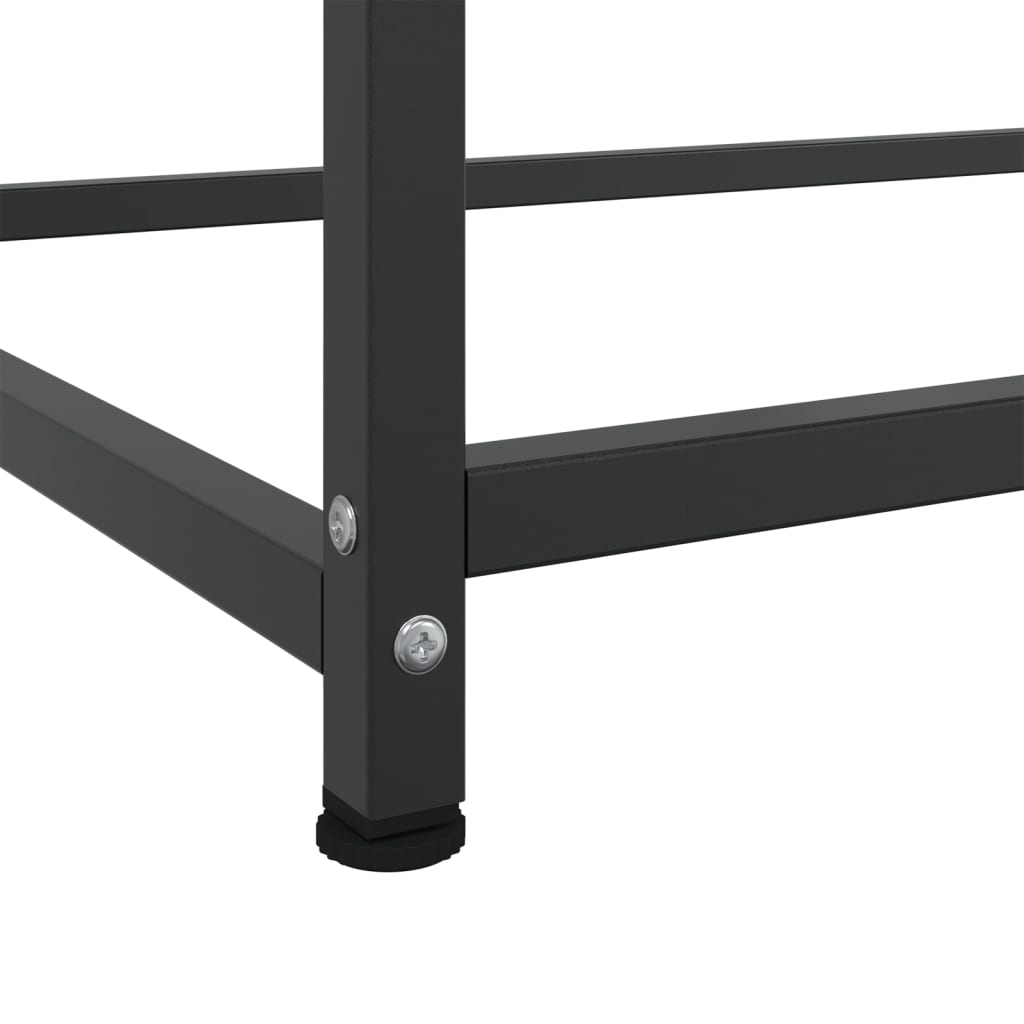 Credenza Nera 100,5x39x107 cm in Acciaio - homemem39