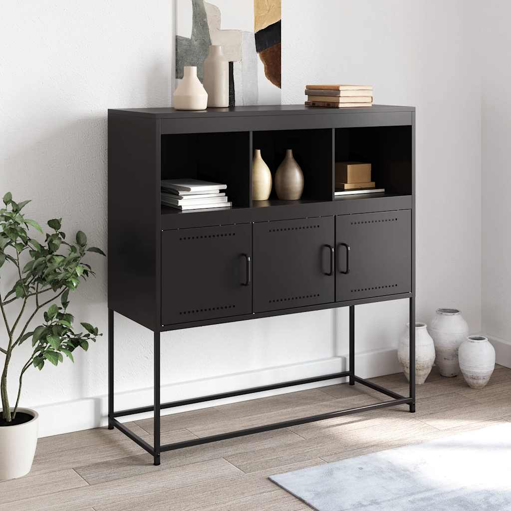 Credenza Nera in Acciaio
