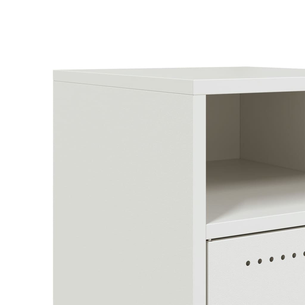 Comodini 2 pz Bianchi 36x39x59 cm in Acciaio | homemem39