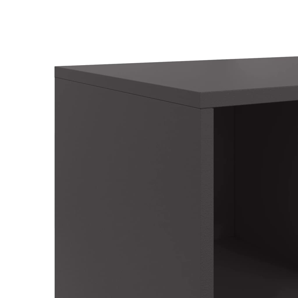 Credenza Nera 100,5x39x72 cm in Acciaio - homemem39
