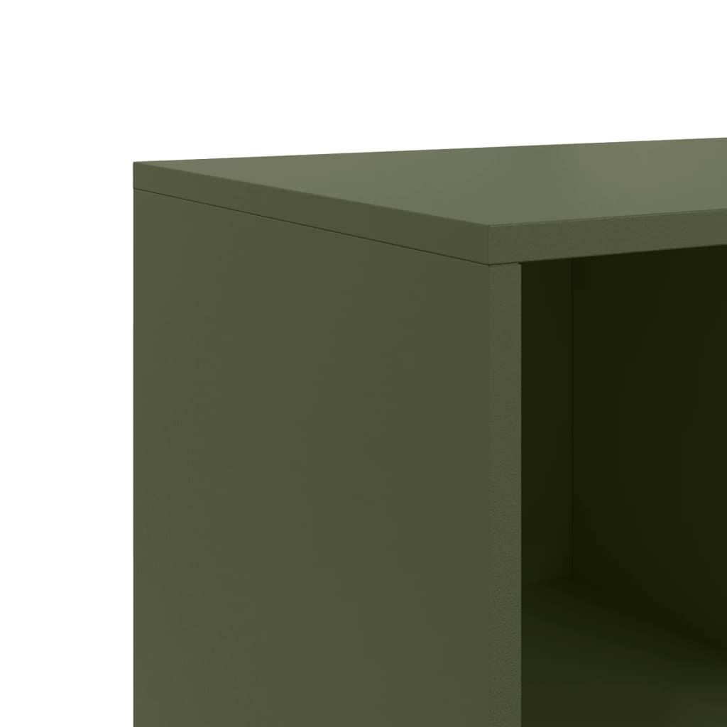 Credenza Verde Oliva 100,5x39x72 cm in Acciaio - homemem39