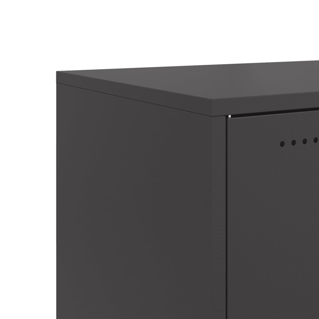 Credenza Nera 100,5x39x72 cm in Acciaio | homemem39